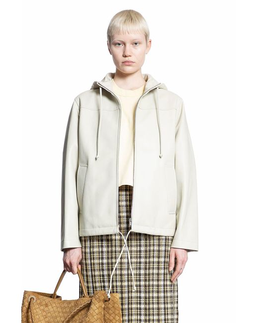 Bottega Veneta White Leather Jackets