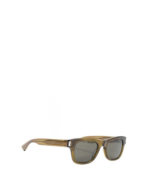 Saint Laurent Green Square Sunglasses for men