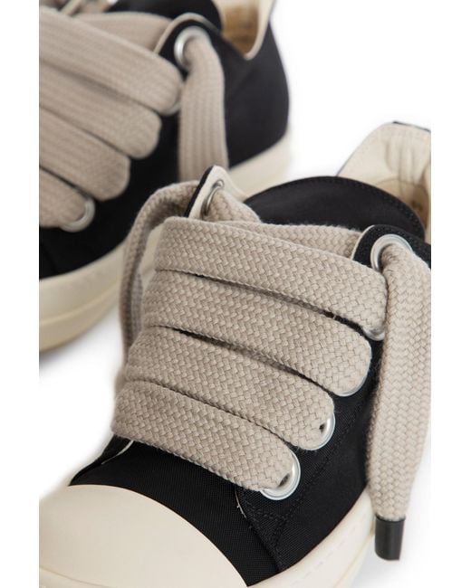 Rick Owens Black Concordians Jumbolace Low Sneaks