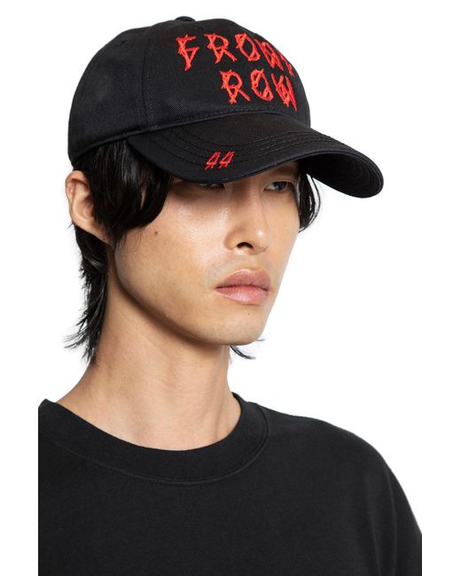 44 Label Group Red Front Row Cotton Gabardine Cap for men