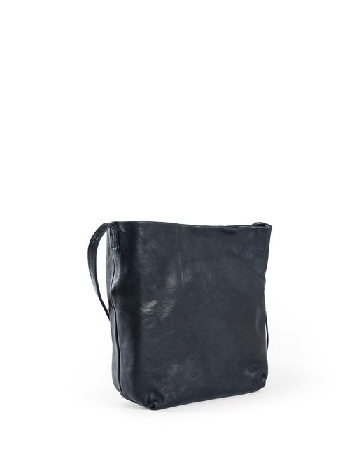 Ann Demeulemeester Blue Vintage Lux Grained Leather