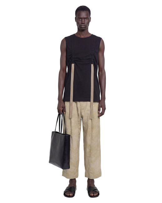 Ziggy Chen Blue Ribbon Strap Sleeveless Top for men