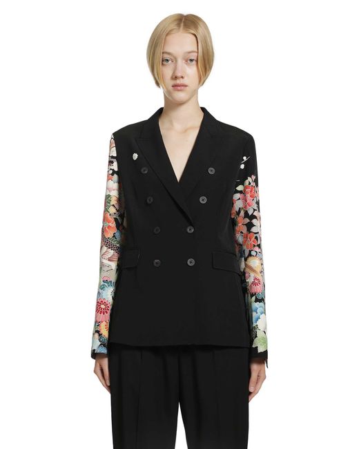 Ibrigu Black Traditional Kimono Blazer