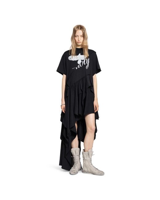 petite dresses black Ann Demeulemeester Knit maxi dress with gather detail Bizarre Bazaar