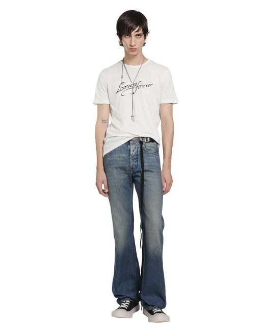 Ann Demeulemeester White Baptist 'Lovers Forever' Standard T-Shirt for men