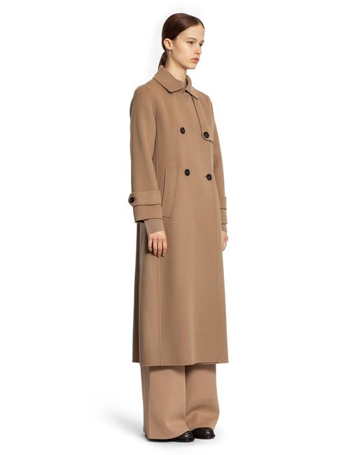 Max Mara Natural Sem Double-Breasted Coat