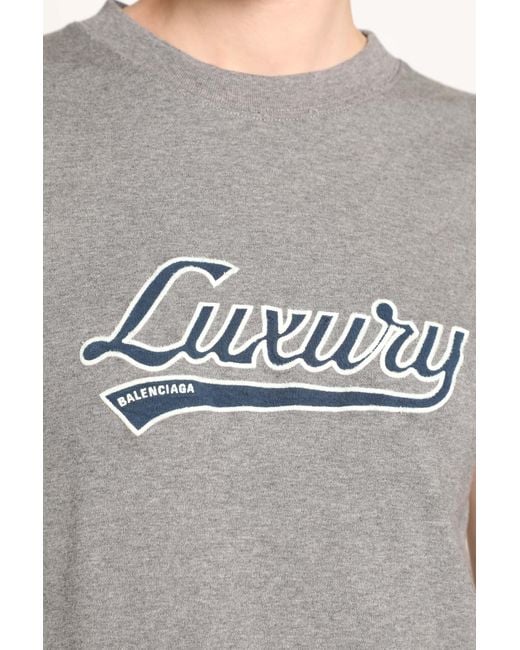 Balenciaga Black Luxury Script Shrunk T-shirt