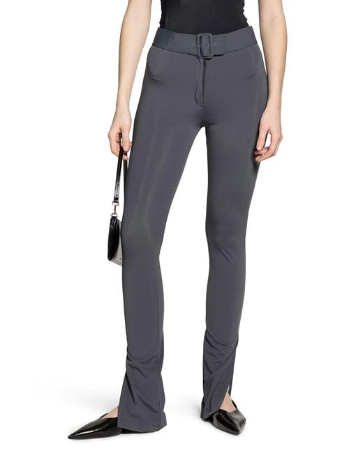 Courreges Blue Panties Buckle Tech Jersey Trousers
