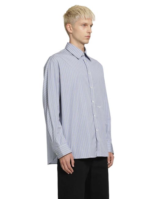Givenchy Blue Pinstriped Shirt for men