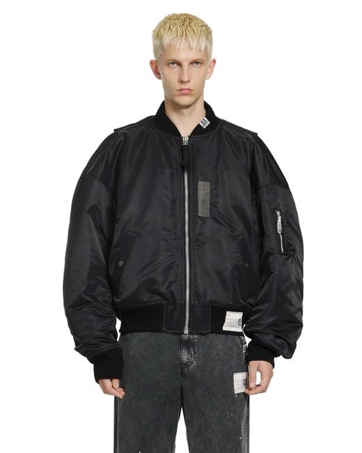 Maison Mihara Yasuhiro Black Vest Combined Bomber Jacket for men
