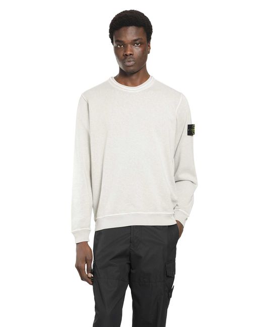 Stone Island White 6100034 Sweatshirt for men