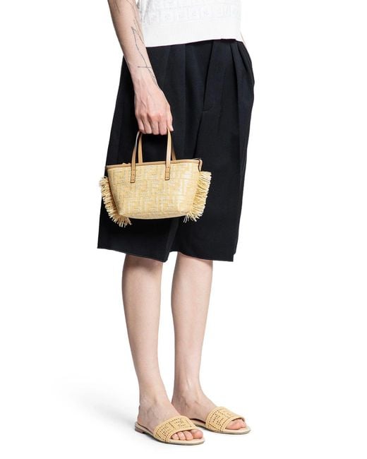 Fendi Metallic Mini Roll Jacquard Fabric Bag