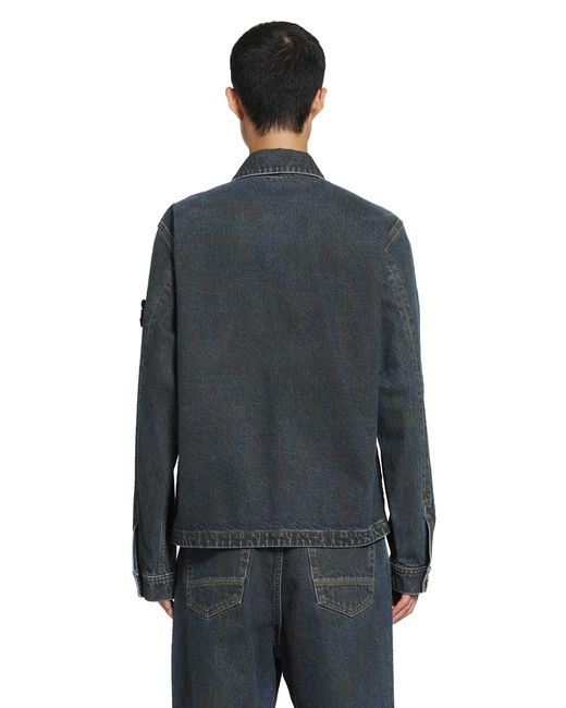Stone Island Black 4100006 Denim Jacket for men