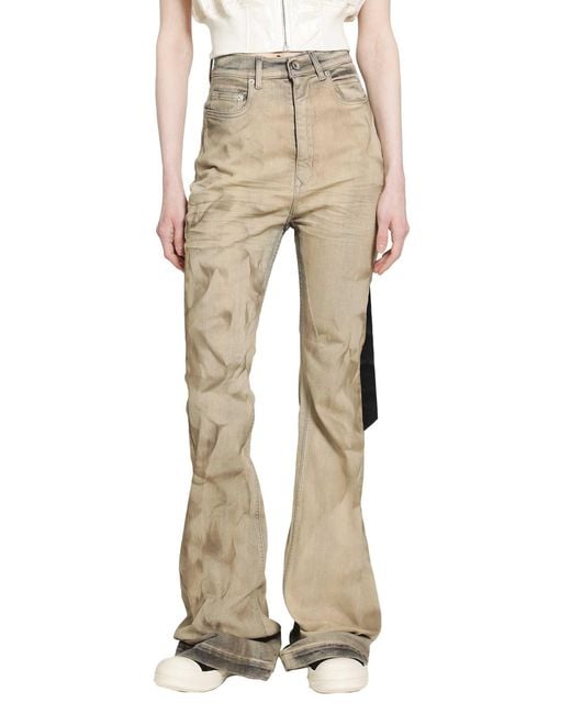 Rick Owens Natural Temple Bolan Bootcut Jeans