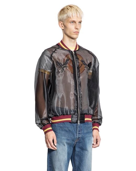 Kapital Sheer Pearl Mosquito Guard Souvenir Jacket in Black for