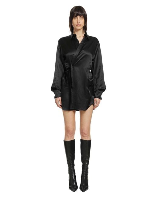 Balenciaga Black Wrap Dress