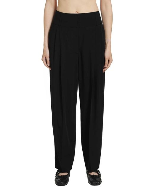 Totême Black Draped Balloon Trousers