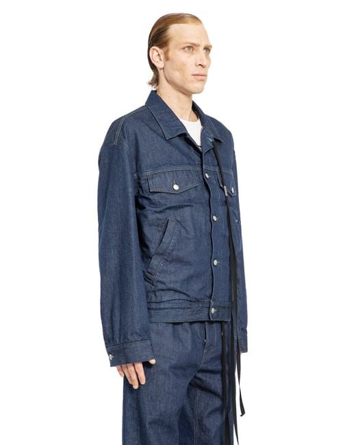Ann Demeulemeester Blue Patrick High-Comfort Denim Jacket for men