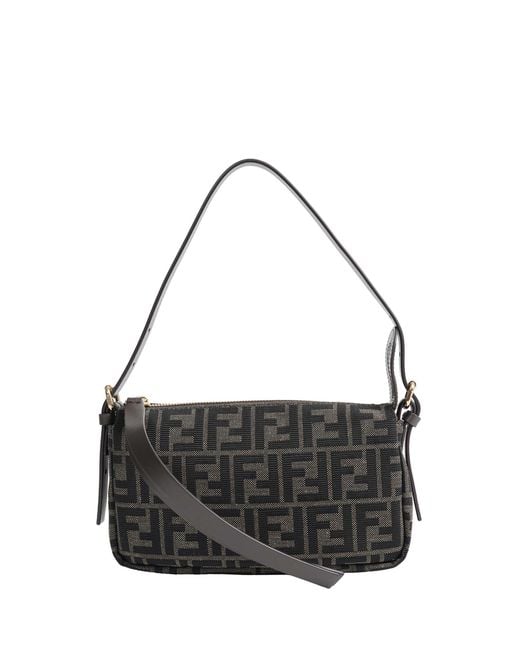 Fendi Black Zip Top Small Bag