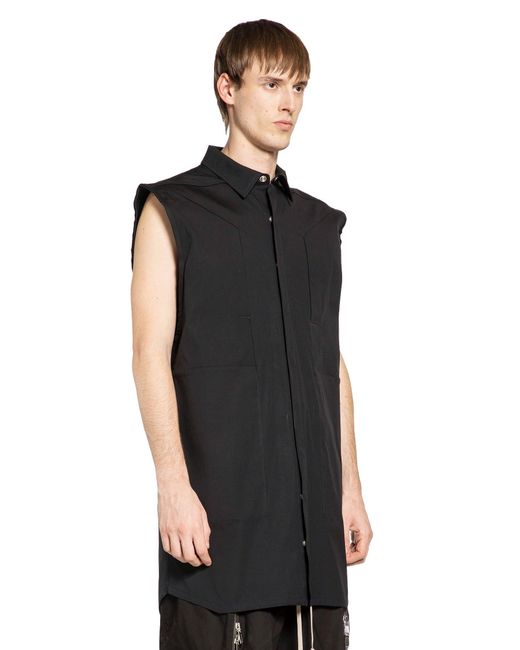 Rick Owens Black Temple Jumbo Sl Outshirt for men