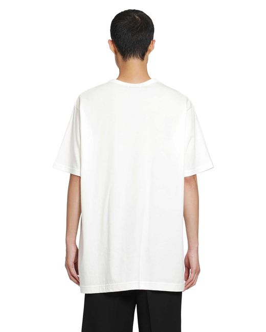 Yohji Yamamoto White Soft Single Jersey Ss Tee for men