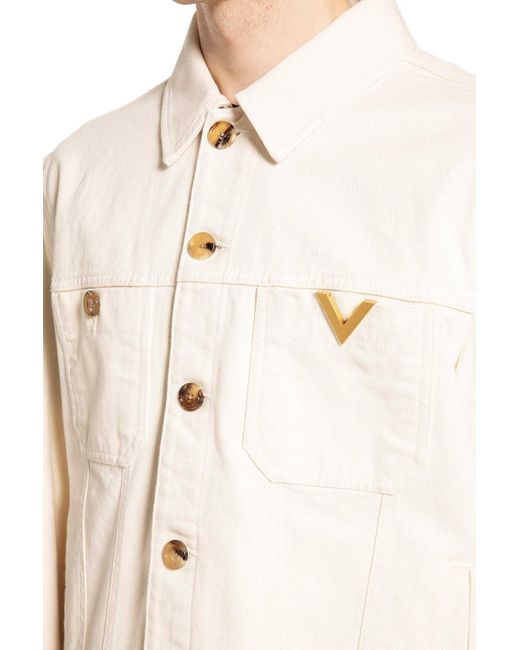 Valentino White Denim Jacket for men