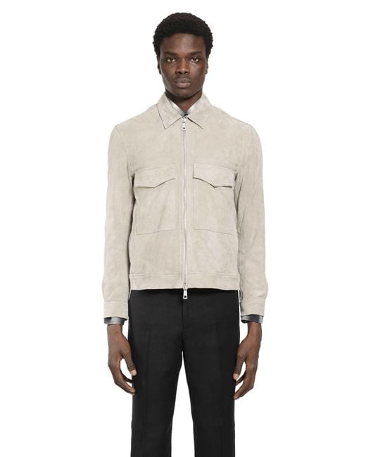 Giorgio Brato Natural Leather Zip-Up Jacket for men