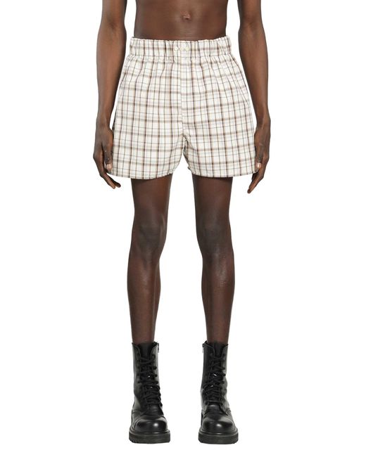 BRYAN JIMENE`Z Natural Check Boxers for men