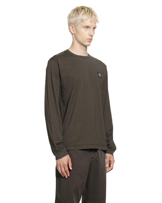 Stone Island Gray 2100031 60/2 Cotton Jersey for men