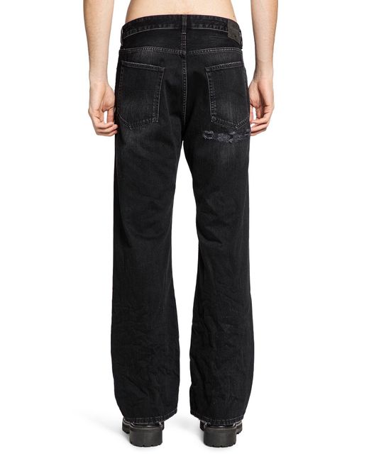 Balenciaga Black Distressed Jeans for men