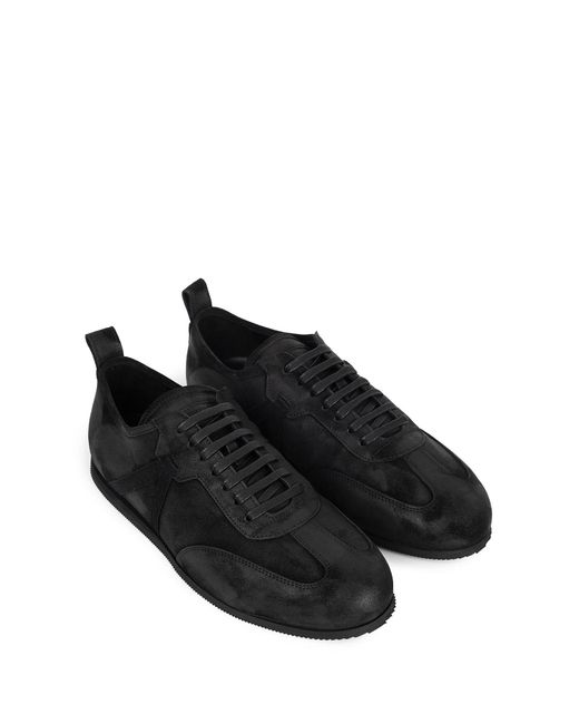Ann Demeulemeester Black Siru Low-Top Boxing Sneakers for men