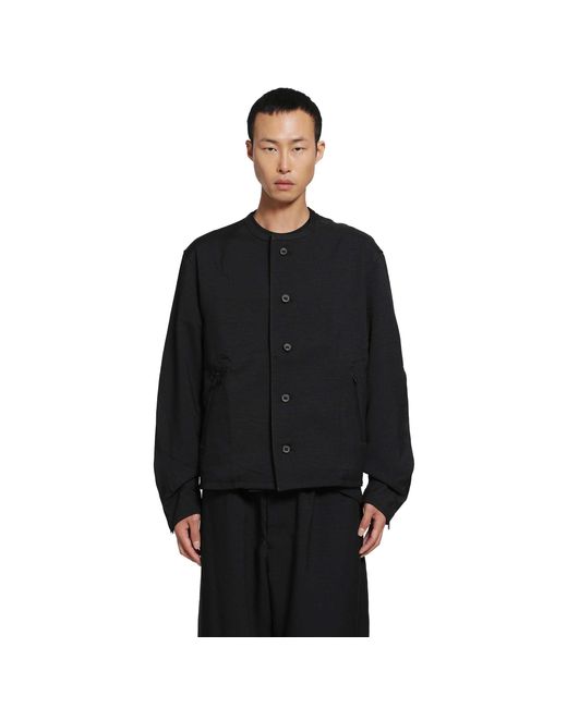 Y-3 Black Sport Uniform Collarless Blouson for men