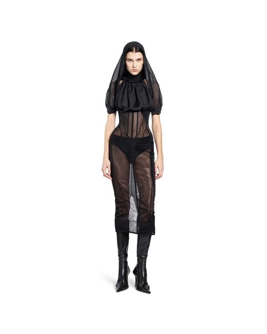 Dilara Findikoglu Black Cage Of Mind Dress