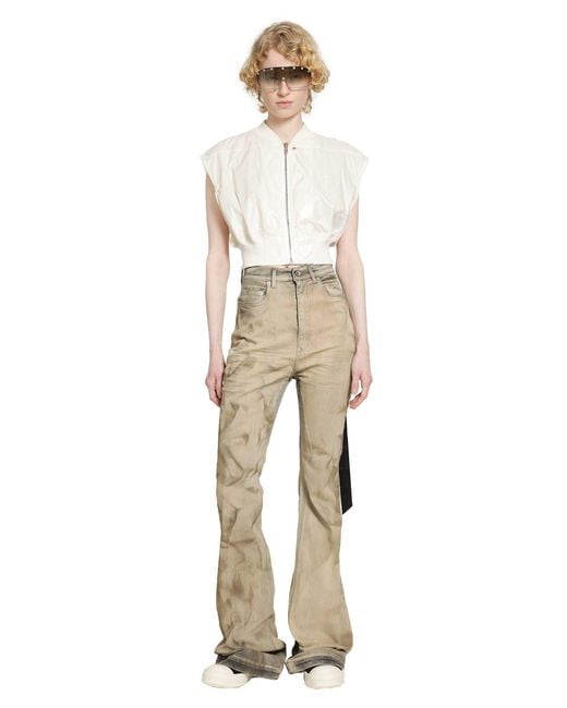 Rick Owens Natural Temple Bolan Bootcut Jeans
