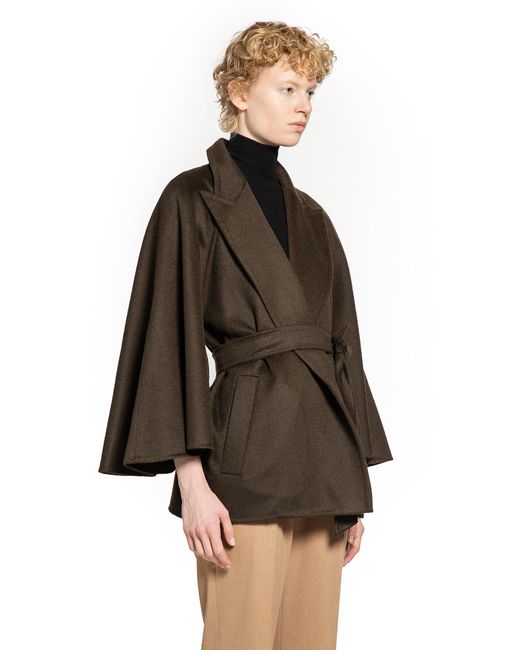 Max Mara Brown Camel Hair Short Padded Coat