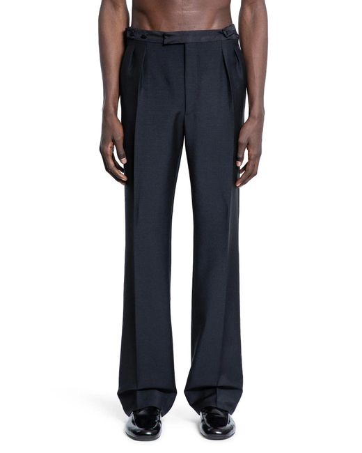 Prada Blue Mohair Wool Trousers for men