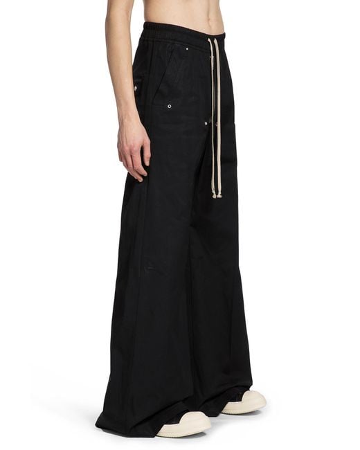 Rick Owens Black Temple Wide Bela Pants for men