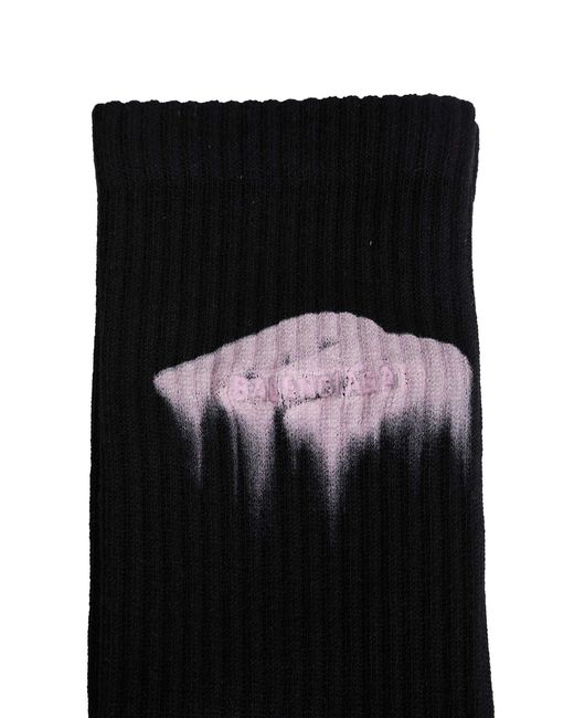 Balenciaga Black Wet Brush Socks for men