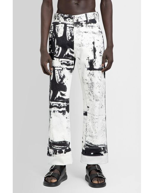 Alexander McQueen White Straight Jeans for men