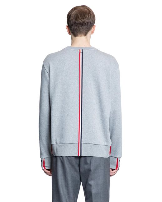 Thom Browne Blue Loopback Stripe Sweatshirt for men