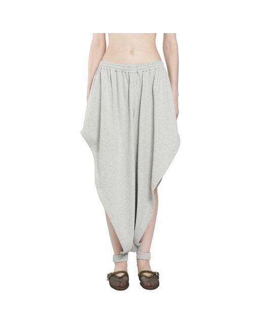 Alaïa Gray Fleece Jersey Pointed Pants