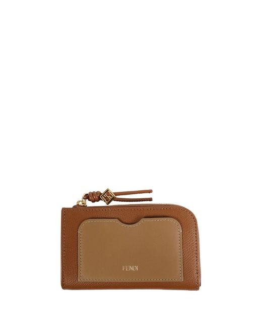 Fendi Brown Peekaboo Card Case