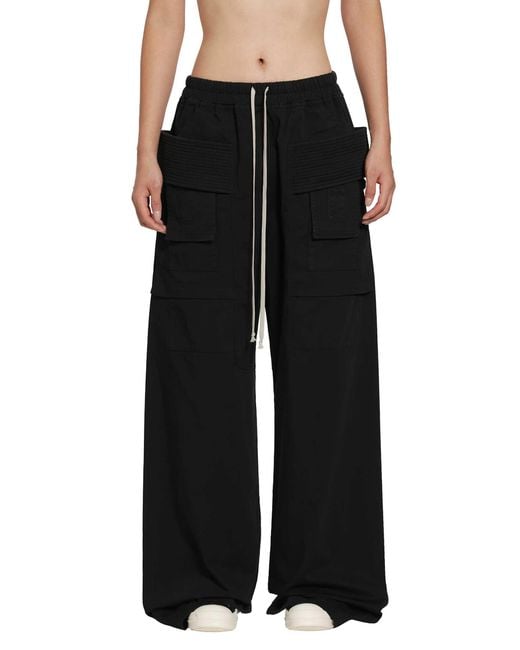 Rick Owens Black Tower Creatch Cargo Drawstring for men