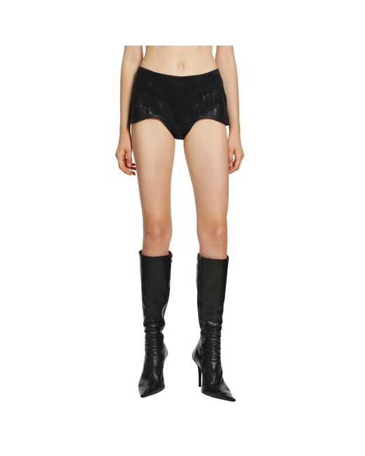 Dilara Findikoglu Black Old Waves Shorts