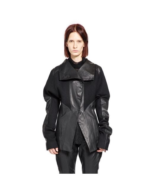 Yehuafan Black Silk And Lambskin Jacket