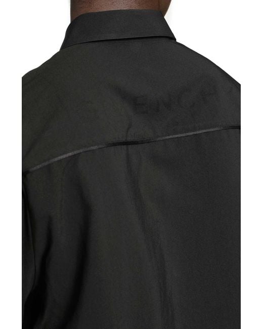 Givenchy Black Couture Seam Zip-Up Shirt for men