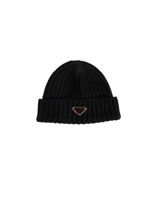 Prada Black Wool Beanie