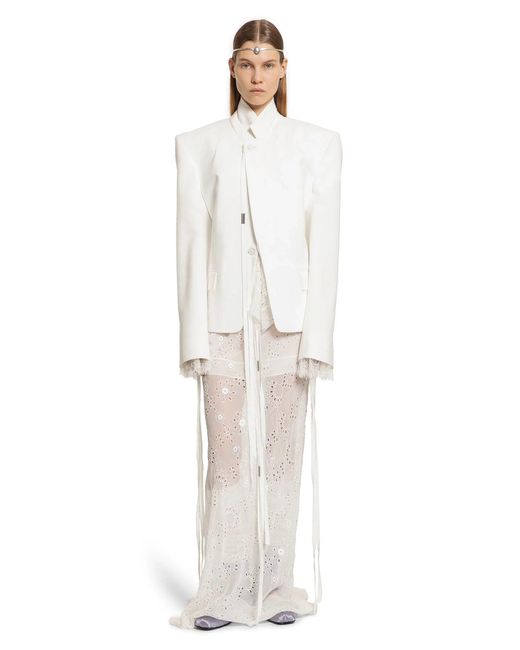 Ann Demeulemeester White Susa Comfort Tailored Blazer