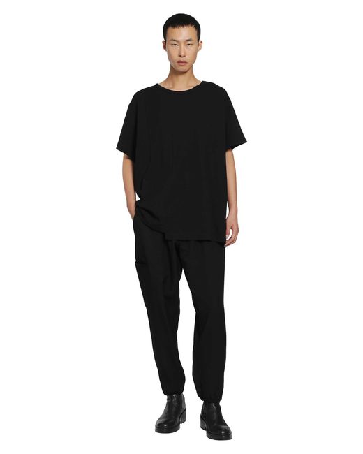Yohji Yamamoto Black Vertical Panel Short Sleeve Tee for men
