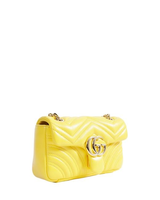 Gucci Yellow Gg Marmont Shoulder Bag